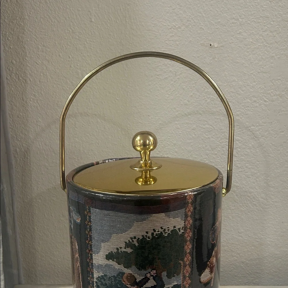 Kraftware- Vintage Golf Scene Ice Bucket with Handle